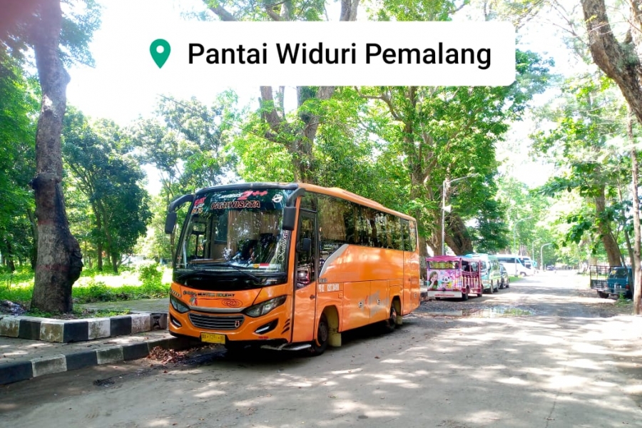 Medium Bus Pariwisata Mustika Holiday ke Pantai Widuri Pemalang